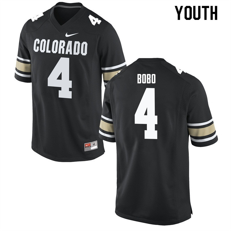 Youth #4 Bryce Bobo Colorado Buffaloes College Football Jerseys Sale-Home Black